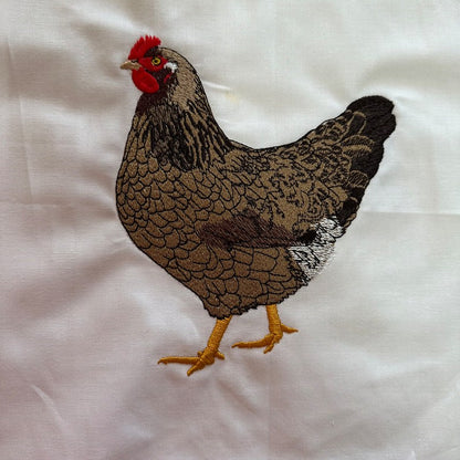 Buff Brahma Brown Hen Filled Machine Embroidery Digitized Design Pattern