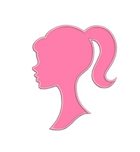 Girl Princess Head Silhouette Applique Machine Embroidery Digitized Pattern- Instant Download