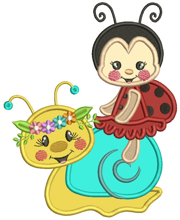 🐞 Ladybugs Machine Embroidery Designs Set – 24 Designs (12 Applique + 12 Filled)