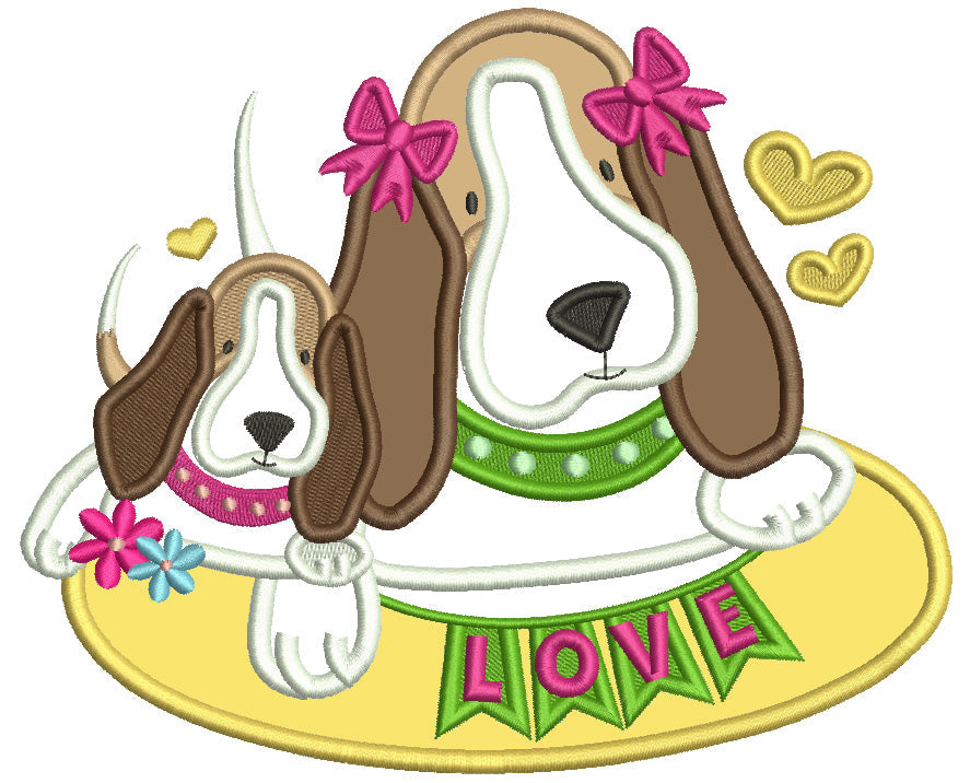 Love Dogs Power Pack 2 – 24 Dog-Themed Machine Embroidery Designs (12 applique and 12 filled in designs)