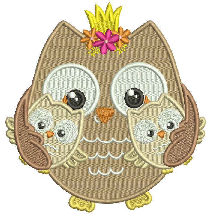 24 Owl Machine Embroidery Designs Power Pack #1 - Set 12 Filled and 12 Applique Instant Download Files