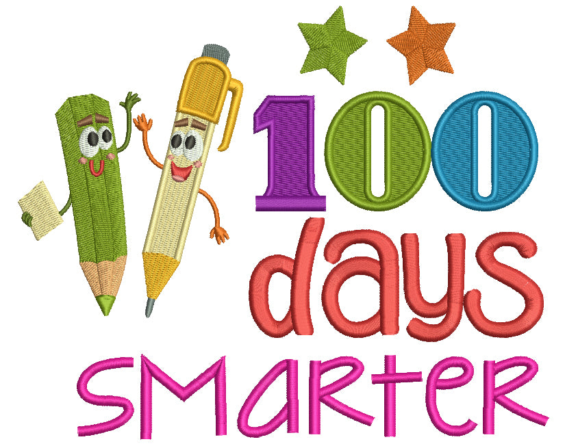 100 Days Smarter Two Pencils Filled Machine Embroidery Design Digitize Embroiderymonkey 100-days-smarter-two-pencils-filled-machine-embroidery-design-digitize-embroiderymonkey
