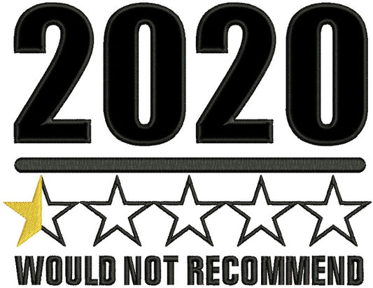 2020 Would Not Recommend Half a Star Applique Machine Embroidery Design Digitized Pattern