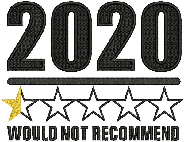 2020 Would Not Recommend Half a Star Filled Machine Embroidery Design Digitized Pattern