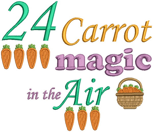 24 Carrot Magic In The Air Easter Filled Machine Embroidery Design Digitized Pattern