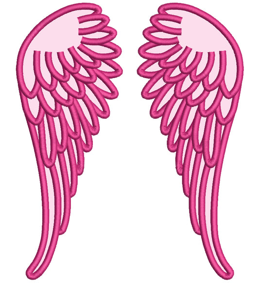 Angel Wings Applique Machine Embroidery Design Digitized Pattern
