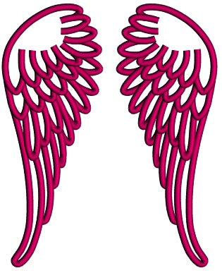 Angel Wings Applique Machine Embroidery Design Digitized Pattern