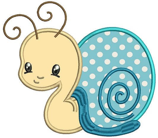Cute Little Snail Applique Machine Embroidery Design Digitized Pattern