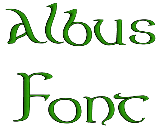 Albus Font Machine Embroidery Script Upper and Lower Case 1 2 3 inches