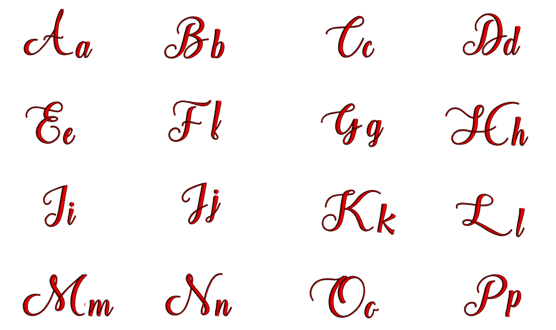 Altura Font Machine Embroidery Script Upper and Lower Case 1 2 3 inche ...