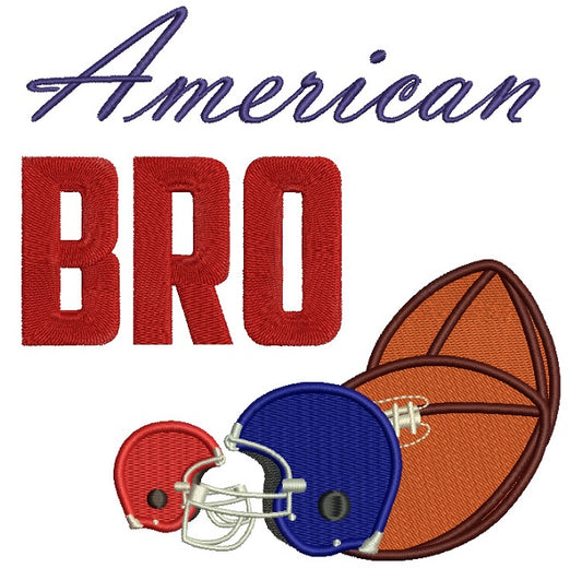 American Bro Sports Filled Machine Embroidery Digitized Design Pattern