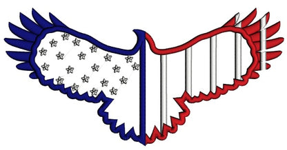 American Eagle 4th of July Independence Day Applique Machine Embroidery Digitized Design Pattern