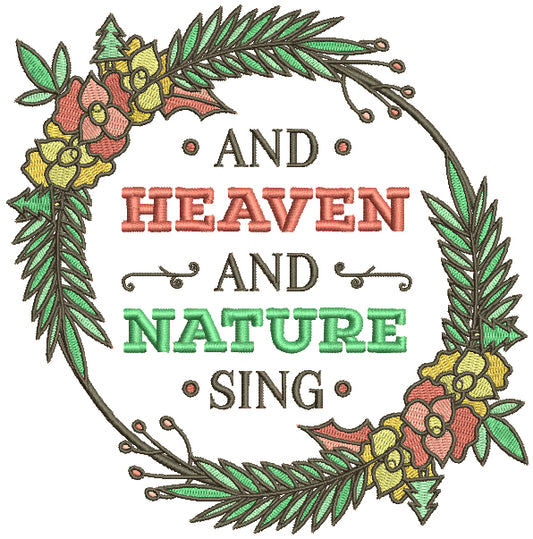And Heaven And Nature Sing Religious Filled Machine Embroidery Design Digitized Pattern