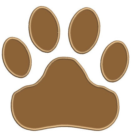 Applique Dog Paw Machine Embroidery Digitized Design (pattern) - Instant Download - for 4x4 , 5x7, and 6x10 hoops