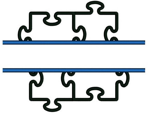 Autism Awareness Split Puzzle Applique Machine Embroidery Digitized Design Pattern - Instant Download - 4x4 , 5x7, and 6x10 -hoops