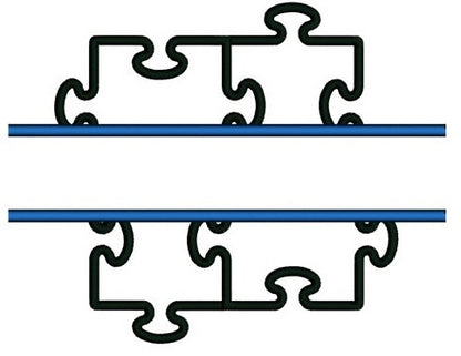 Autism Awareness Split Puzzle Applique Machine Embroidery Digitized Design Pattern - Instant Download - 4x4 , 5x7, and 6x10 -hoops