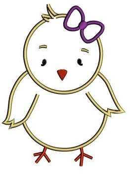 Baby Chick (Peeps Easter) Applique Digitized Machine Embroidery Design Pattern - Instant Download - 4x4 , 5x7, 6x10