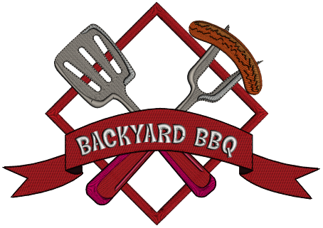 Backyard BBQ Applique Machine Embroidery Design Digitized Pattern