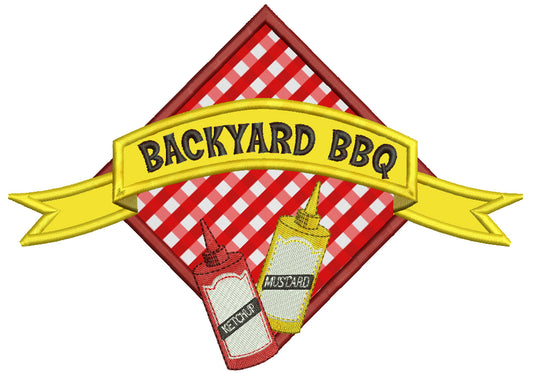 Backyard BBQ Food Applique Machine Embroidery Digitized Design Pattern