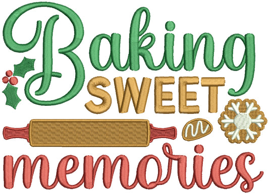 Baking Sweet Memories Christmas Filled Machine Embroidery Design Digitized Pattern