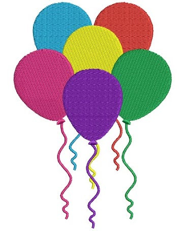 Balloons Filled Machine Embroidery Design Digitized Pattern