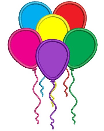 Balloons Applique Machine Embroidery Design Digitized Pattern