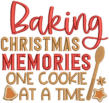 Barking Christmas Memories One Cookie At a Time Applique Machine Embroidery Design Digitized Pattern