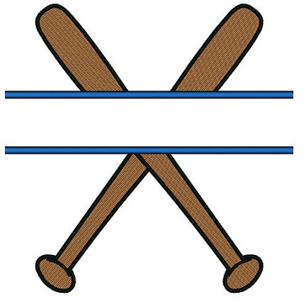 Baseball Bats Split Design Machine Embroidery Digitized Filled Pattern ...
