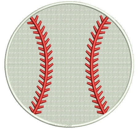 Baseball Filled Machine Embroidery Digitized Design Pattern