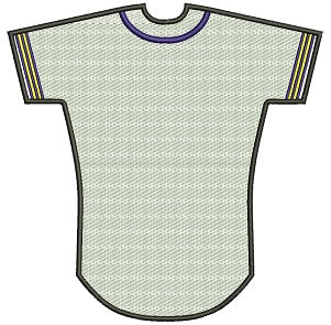Baseball Jersey Filled Machine Embroidery Design Digitized Pattern