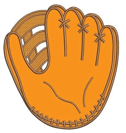 Baseball Mitt (Glove) Applique Machine Embroidery Digitized Design Pattern - Instant Download - 4x4 , 5x7, 6x10