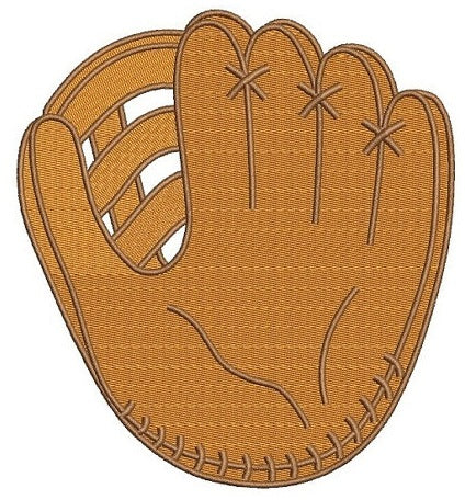 Baseball Mitt (Glove) Machine Embroidery Digitized Design Filled Pattern - Instant Download - 4x4 , 5x7, 6x10