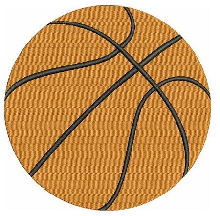 Basketball Machine Embroidery Digitized Filled Design Pattern - Instant Download - 4x4 , 5x7, 6x10