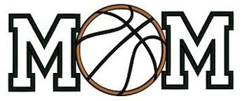 Basketball Mom Applique with Ball Design Machine Embroidery Digitized Design Pattern - Instant Download - 4x4 , 5x7, and 6x10 -hoops