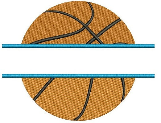 Basketball Split Machine Embroidery Digitized Design Filled Pattern - Instant Download - 4x4 , 5x7, 6x10