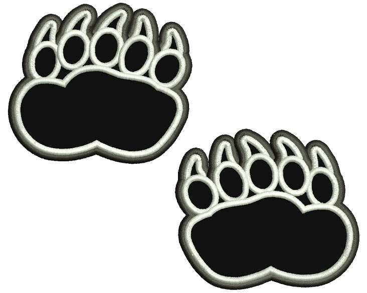 Bear Paws Applique Machine Embroidery Animal Digitized Design Pattern