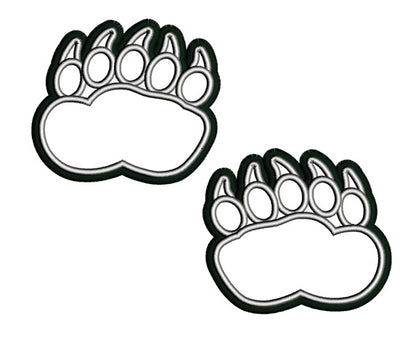 Bear Paws Applique Machine Embroidery Animal Digitized Design Pattern