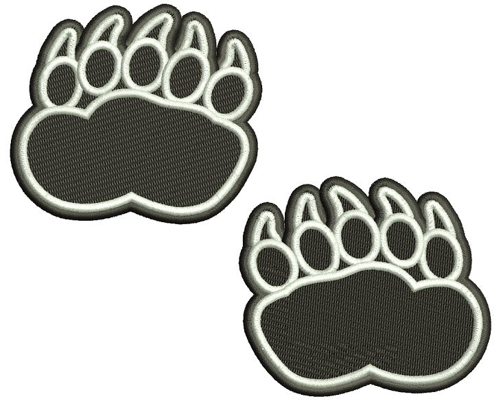 Bear Paws Filled Machine Embroidery Animal Digitized Design Pattern