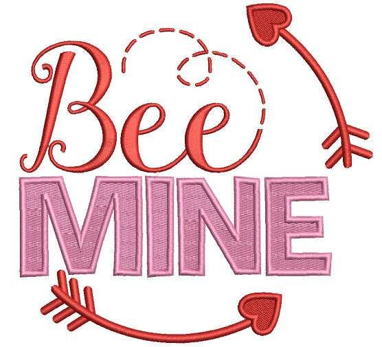 Bee Mine Filled Machine Embroidery Design Digitized Pattern