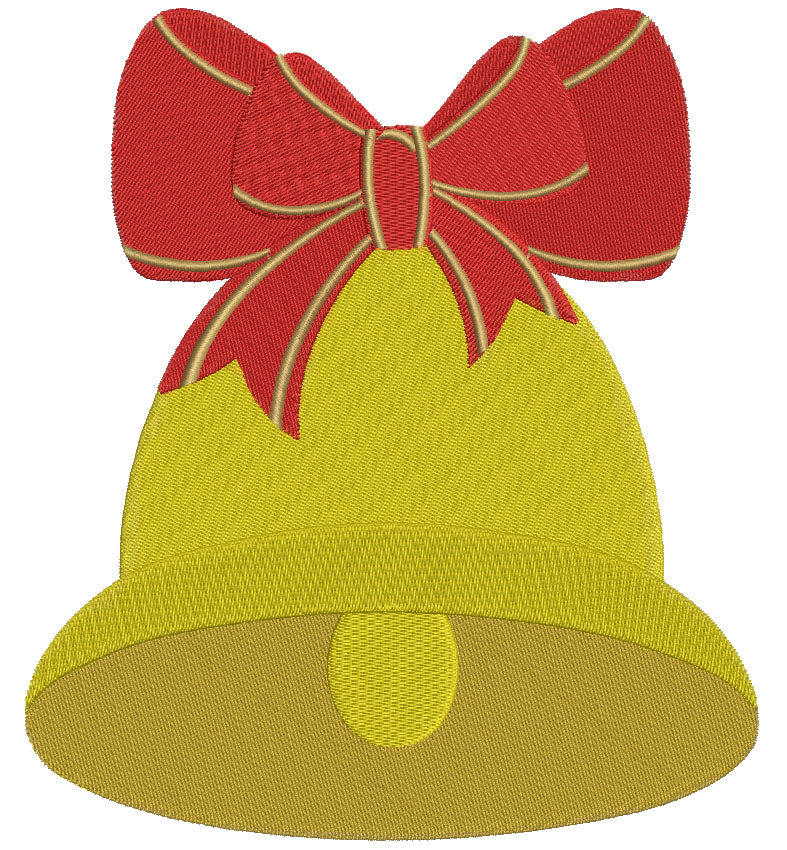 Big Bell Filled Machine Embroidery Digitized Design Christmas Pattern
