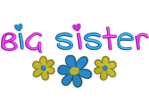 Big Sister Embroidery Designs