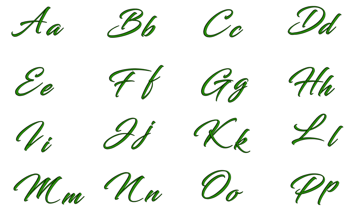 Billy Font Machine Embroidery Script Upper and Lower Case 1 2 3 inches ...