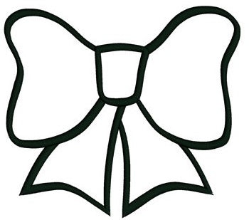 Bow Applique Machine Embroidery Digitized Design Pattern -Instant Download- 4x4,5x7,6x10