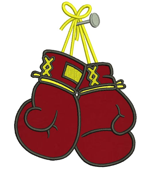Boxing Gloves Applique Machine Embroidery Digitized Pattern- Instant Download - 4x4 ,5x7,6x10 -hoops