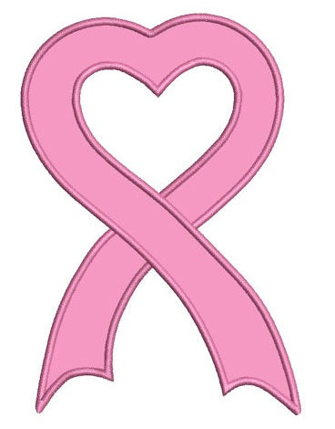 Breast Cancer Awareness Ribbon Machine Embroidery Digitized Design Applique Pattern - Instant Download - 4x4 , 5x7, and 6x10 -hoops