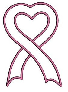 Breast Cancer Awareness Ribbon Machine Embroidery Digitized Design Applique Pattern - Instant Download - 4x4 , 5x7, and 6x10 -hoops