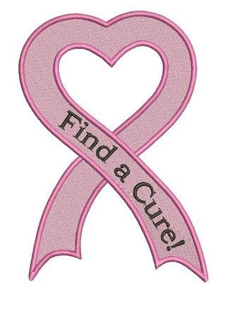 Breast Cancer Awareness Ribbon Machine Embroidery Digitized Design Filled Pattern - Instant Download - 4x4 , 5x7, and 6x10 -hoops