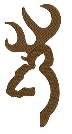 Browning Doe, Buck Head, Deer machine embroidery digitized Filled design pattern - Instant Download -4x4 , 5x7, and 6x10 hoops