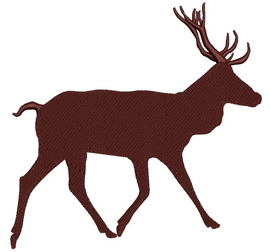 Buck Hunting Deer Filled Machine Embroidery Design Digitized Pattern