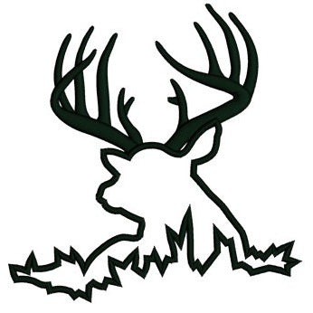 Buck, Moose, Deer Applique machine hunting embroidery digitized Applique design pattern - Instant Download -4x4 , 5x7, and 6x10 hoops
